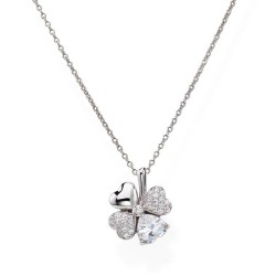 Collana Donna Amen Quadricuore CLPQUBB