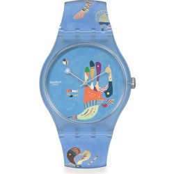 Orologio Swatch Centre Pompidou Blue Sky, by Vassily Kandinsky SUOZ342