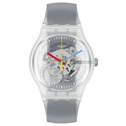 Orologio Unisex Swatch New Gent Clearly Black Striped SUOK157