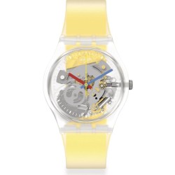 Orologio Unisex Swatch Gent Clearly Yellow Striped GE291