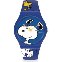 Orologio Swatch Peanuts Hee Hee Hee Snoopy e Woodstock SO29Z106