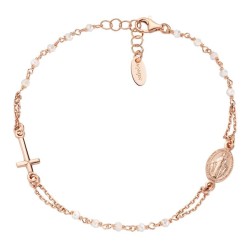 Bracciale Amen rosario in argento con cristalli donna BRO10RBI3