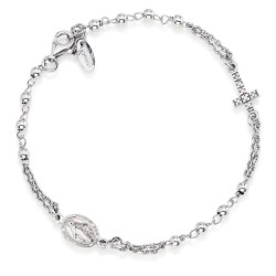 Bracciale Amen Rosario in argento con zirconi BROBZ3