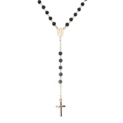Collana Rosario Amen in argento con cristalli CRORN4