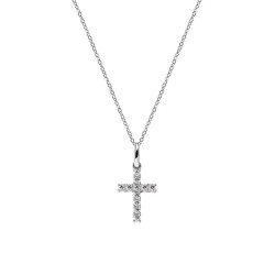 Collana Amen Croci in argento con zirconi donna CRBB03