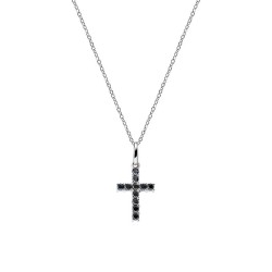 Collana Amen Croci in argento con zirconi donna CRBN03