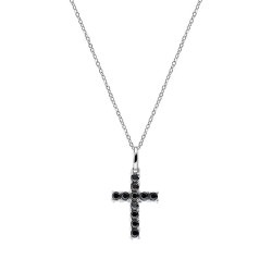 Collana Amen Croci in argento con zirconi donna CRBN02