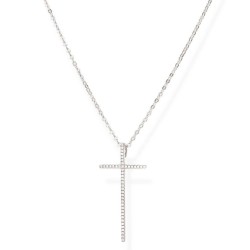 Collana Amen Croce in argento con zirconi donna CLLCBBZ