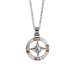 Collana Uomo Boccadamo Man AGR199 Rosa dei Venti