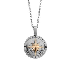Collana Uomo Boccadamo Man AGR212 Rosa dei Venti