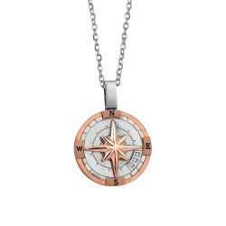 Collana Uomo Boccadamo Man AGR212R Rosa dei Venti