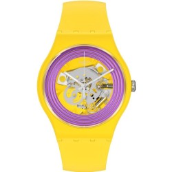 Orologio Unisex Swatch New Gent Purple Rings Yellow SO29J100