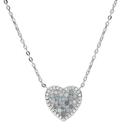Collana Donna Fossil Sterling Silver JFS00570040 Cuore Madreperla